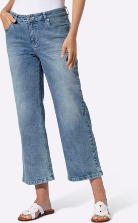 Heine 7/8-Jeans HEINE, Damen, Gr. 48, Normalgr&ouml;ssen, blau, bleached, 98% Baumwolle, 2% Elasthan, unifarben, 7/8-L&auml;nge, Jeans 7/8-Jeans