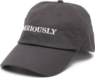 Officine Générale logo-embroidered cap - unisex - Cotton - One Size - Grey