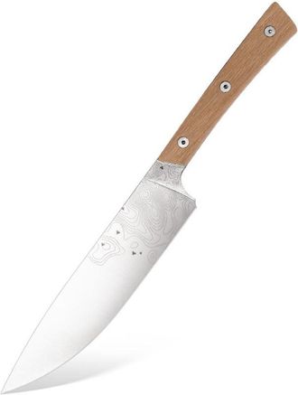 OEM Cuchillo De Cocina Bps Knives Rosemary, Acero Inoxidable 5cr14mov, Madera De Nogal, Funda De Cuero Marr&oacute;n