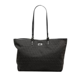 Fendi Pre-owned Tote Bags, female, Black, Size: ONE SIZE Pre-owned Vintage Canvas Tote