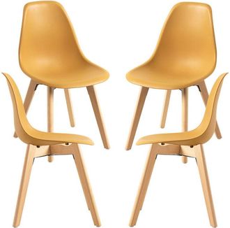 Regalos Miguel Packs Sillas Comedor - Pack 4 Sillas Kelen - Mostaza
