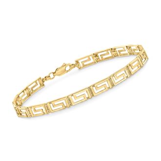 Ross-Simons 14kt Yellow Gold Greek Key Bracelet
