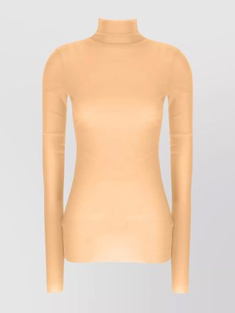 Jil Sander slim fit silk turtleneck top