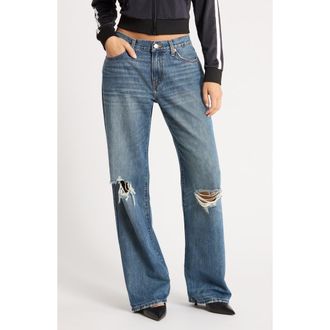 Re/Done Loosie High Waist Wide Leg Jeans in Night at Nordstrom, Size 24