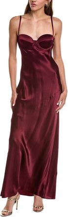 L'agence LAgence Sayla Bias Cut Silk Maxi Dress