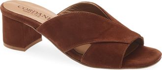 Cordani Ilene Slide Sandal in Cognac Suede at Nordstrom, Size 39