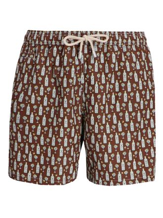 MC2 Saint Barth Zwembroek met print - Bruin