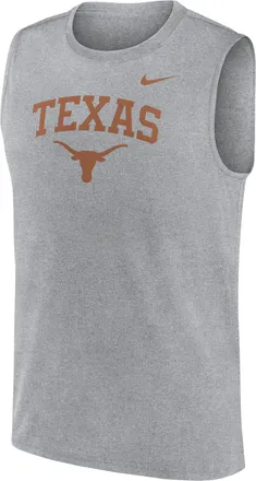 Nike Texas Primetime Arch Legend Nike Mens Dri-FIT College Muscle Tank Top in Grey | 01B306GTXE-G1M
