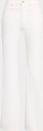 Veronica Beard Crosbie Mid-Rise Slim Wide-Leg Jeans