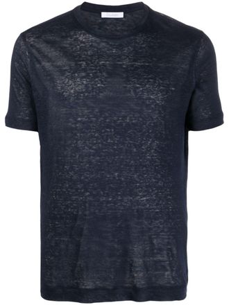 Cruciani lined short-sleeved T-shirt - Blue
