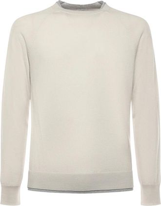 Eleventy Rondgebreide kleding - Heren - Ronde hals truien - Grijs - 2XL - Wol - Truien & Vesten