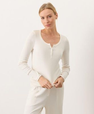 Pact Dream Rib Slim Henley Made With Organic Cotton in Cream at Nordstrom, Size Xx-Large