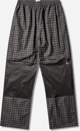 Roa Men s Aaair FloWeave Printed Check Elasticated Waistband Pants Anthracite