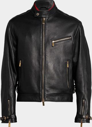 Versace Leather Moto Jacket