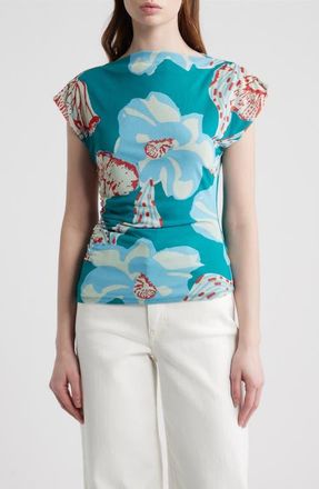 Cleobella Ellie Print Mesh Top in La Rouge North Sea Print at Nordstrom, Size X-Large