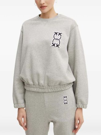 Pinko logo-patch sweatshirt - Grey