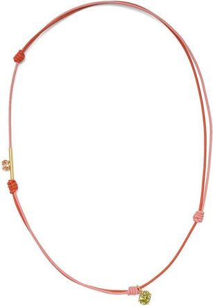 LADY GREY Crystal Knot Cubic Zirconia Necklace in Gold/Pink/Multi at Nordstrom