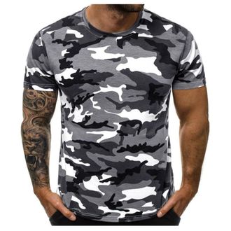 Generic Mens Casual Henley T-Shirt White Shirt Mens Tops Mens Casual 4XL Camo Army Military Style Short Sleeve Crew Neck Shirts Round Collar White Tshirt Mens