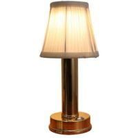 OEM L&aacute;mpara De Mesa Led Recargable, Inal&aacute;mbrica, Port&aacute;til, Usb, De Metal, Ideal Para Mesitas De Noche Y Restaurantes (color Dorado) - Crezuo
