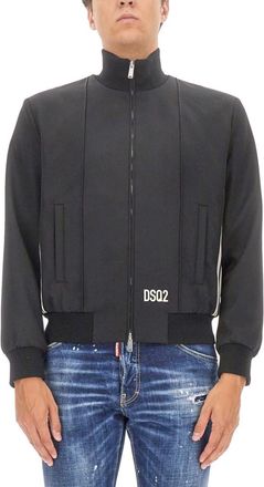 Dsquared2 Black Mock Collar Jacket