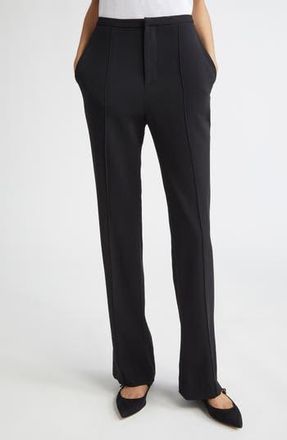 Bite Studios Cora Slim Drapey Organic Wool Trousers in Black at Nordstrom Rack, Size 10 Us / 42 Eu