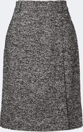 Dolce & Gabbana Wool, silk, and alpaca-blend tweed pencil skirt