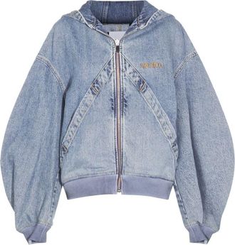 The Attico Hooded Denim Jacket