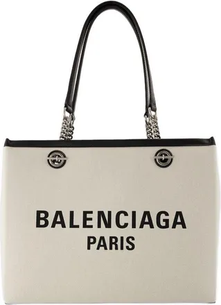Balenciaga Unisex Tote Beige Cotton