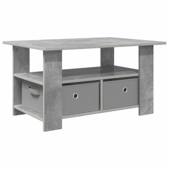 vidaXL Mesa De Caf&eacute; Gris Concreto 77 X 55 X 42 Cm Madera De Ingenier&iacute;a Vidaxl