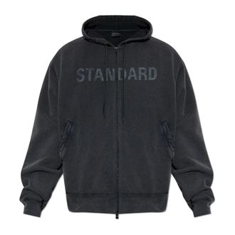 Balenciaga Zip-throughs, male, Black, Size: XL Sweatshirt with printed logo