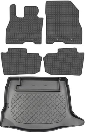 OEM Nissan Leaf Ii Hatchback Desde Enero De 2018. Juego: Alfombrillas De Goma Para Coche + Alfombrilla Para Maletero