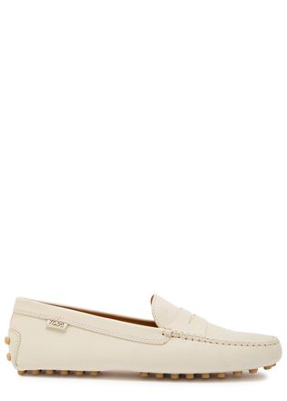 Tod's Gommino Leather Loafers - Ivory