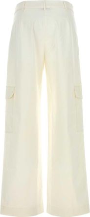Gimaguas Womens Trousers Cargo White Polyester Viscose Elastane
