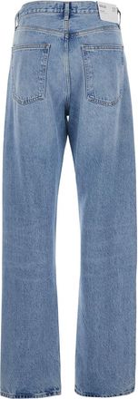 A Gold E Womens Five-Pocket Jeans Blue Cotton