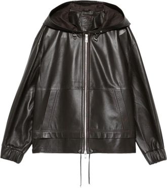 DESA 1972 Leather Hoodie Jacket