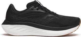 Saucony Womens Ride 18 Shoe In Black/gum Noir/gomme