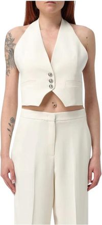 Pinko Gilet - Dames - Bodywarmers - Wit - M - Jassen