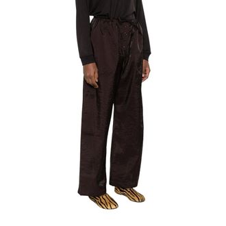 STUDIO NICHOLSON Wide Trousers, female, Brown, Size: S Hera Wide Trousers