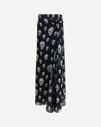 Alexander McQueen Draped long skull Skirt Female 40