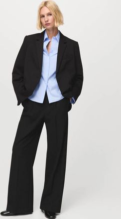 Mango Camicia popeline avvitata celeste - Donna - 4XL - MANGO