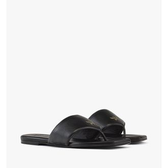 MCM Flat Sandals in Lamb Leather