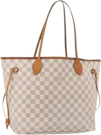 Louis Vuitton Pre-owned Tote Bags, female, White, Size: ONE SIZE Pre-owned Neverfull Tote Bag