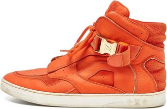 Louis Vuitton high-top leather sneakers - Orange