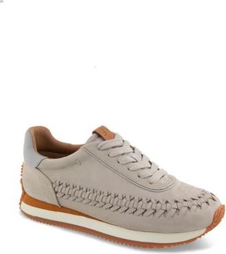 Gentle Souls Jolena Woven Detail Sneaker in Light Grey Leather at Nordstrom, Size 7.5