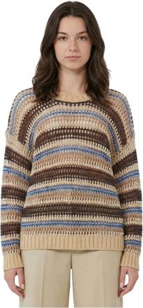 Max Mara Round-neck Knitwear, female, Multicolor, Size: XS Onirica Pullover