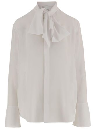 SA SU PHI Silk Shirt with Mandarin Collar