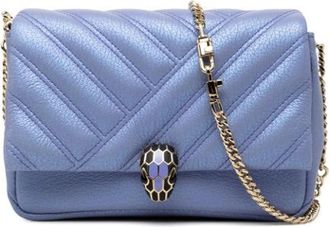 Bulgari Pre-owned Serpenti Cabochon Shoulder Bag - Dames - Vintage Schoudertas - Paars - ONE Size - Leer - Vintage