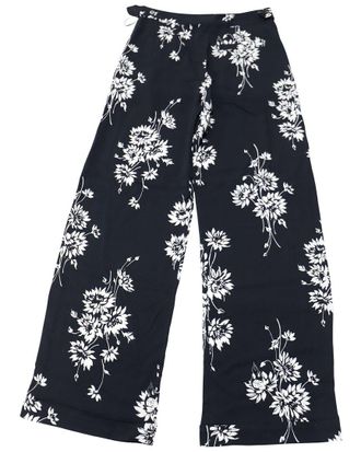 Alexander McQueen Alexander Mcqueen Mcq By Floral Wide Leg Trousers, Size Fr, 34 (Authentic Pre- Loved)