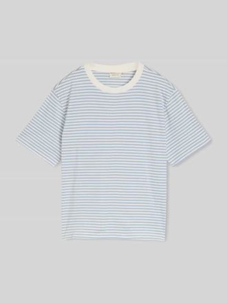 Tom Tailor Denim Boxy Fit T-Shirt aus reiner Baumwolle in Hellblau Melange, Gr&ouml;&szlig;e XL