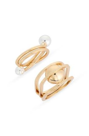 Leith 2-Pack Abstract Rings in Gold- Silver at Nordstrom Rack, Size Small/medium